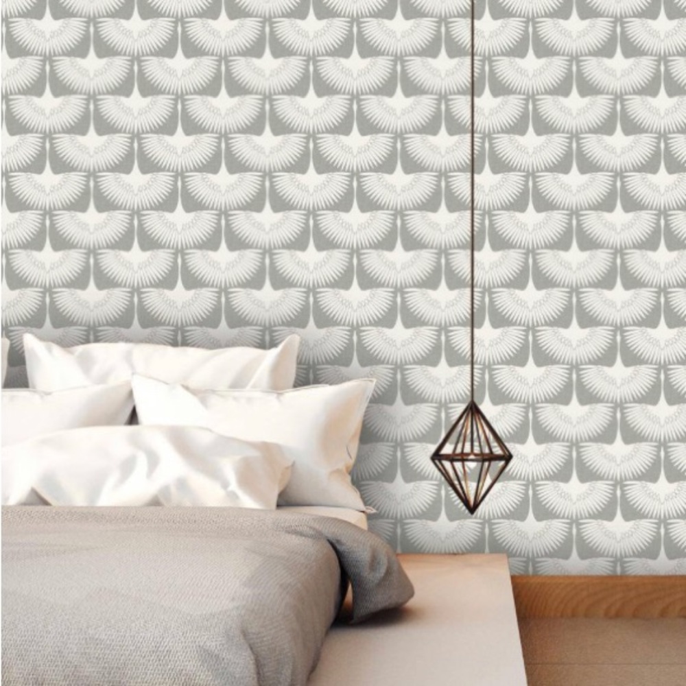 Tempaper Peel & Stick Wallpaper Genevieve Gorder Feather Flock